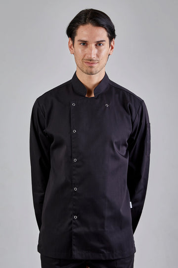 Chef Jacket (INDUS ) Black  (เสื้อเชฟรุ่น อินดัส) สีดำ